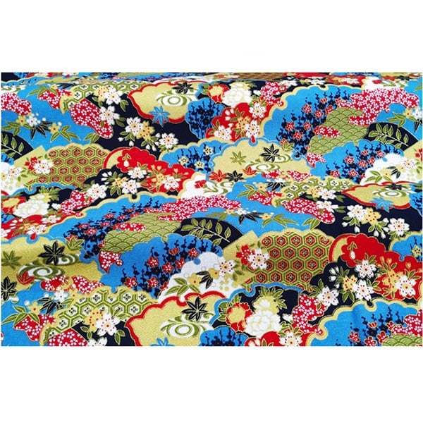 DIY 35x50CM Multicolor Japan Zephyr Pattern Cotton Pur-cut Patchwork Japanese Fabric Sewing Quilting Crafts for Handmade
