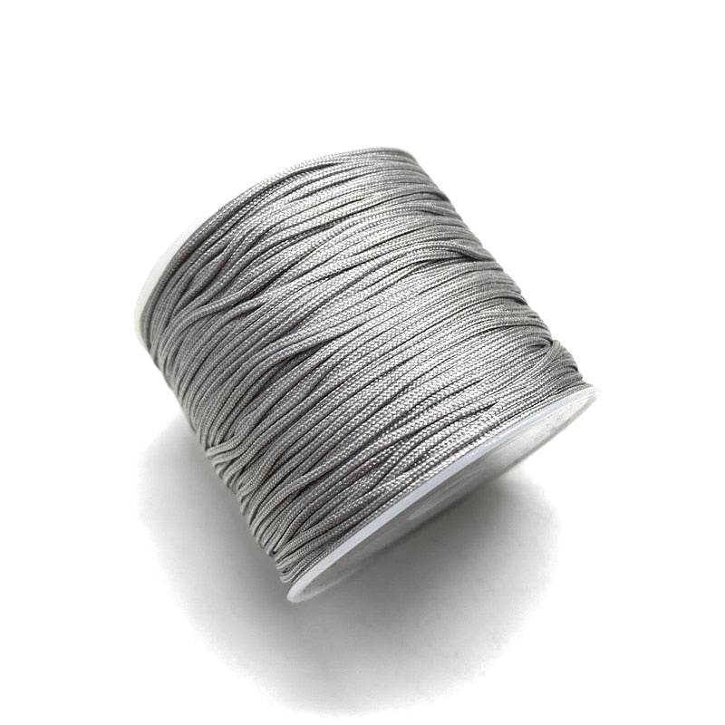 50Yards/Roll 0.8mm Nylon Cord Thread Chinese Knot Macrame Cord Bracelet Braided String DIY Tassels Beading String Thread