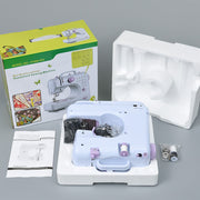 Inne Portable Sewing Machine Mini Electric Household Crafting Mending Overlock 12 Stitches with Presser Foot Pedal Beginners