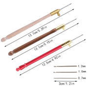 LMDZ Embroidery Punch Needle with 3 Needles Punch Pen  Embroidery Cross Stitch Craft Kit French Crochet for Sewing Knitting