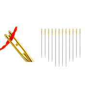 LMDZ 12/21/24PCS Elderly needle-side hole blind needle Needless Tail Side Opening Stainless Steel Hand Sewing Needless threading
