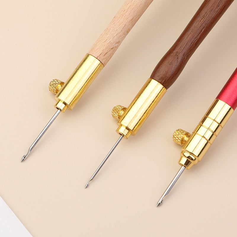 LMDZ Embroidery Punch Needle with 3 Needles Punch Pen  Embroidery Cross Stitch Craft Kit French Crochet for Sewing Knitting