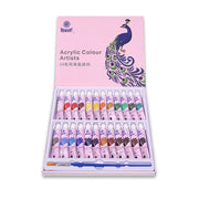 24 Colors 12ML Tube Acrylic Paint set color Nail glass Art Painting paint for fabric Drawing Tools For Kids DIY Water-resistant