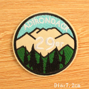 DIY Mountain Trave Embroidered Patches For Clothing Applique Iron on Patches On Clothes Space Patch Traveler Badges Stripes