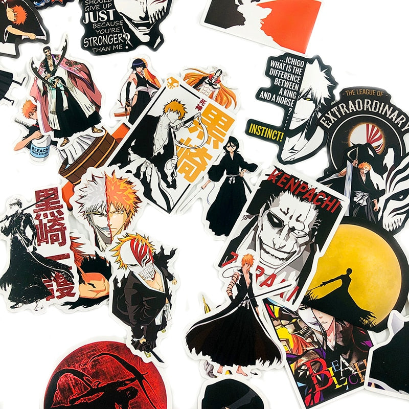 50Pcs Japanese Classic Animation BLEACH Stickers For Refrigerator Suitcase Diary Book Scrapbook Waterproof Graffiti Sticker