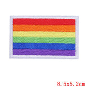 Prajna Hippie Unicorn Patches Embroidered Patches For Clothing DIY Magic Rainbow Stripes Iron On Patches For Kids Cloth Applique