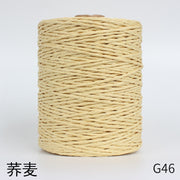 1Roll=280M Natural Raffia Straw Yarn For Summer Hand Knit Crochet Hat HandBag Cushion Baskets Knitting Material Colorful Threads