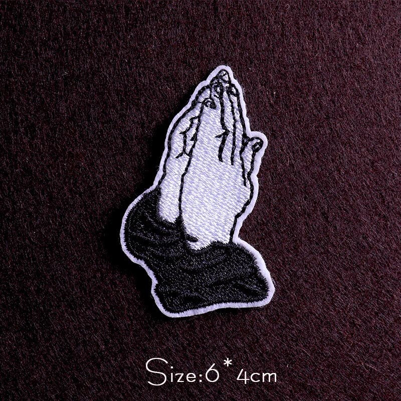Punk Diy Embroidery Patches For Clothing Iron On Letter Embroidered Patches For Clothes Stripe Stickers For Shirt Jacket Badges