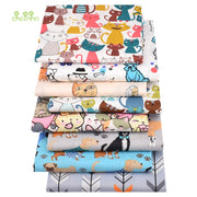 Chainho,8pcs/lot,Cartoon Animal Series,Printed Twill Cotton Fabric,Patchwork Cloth,DIY Sewing Quilting Material ForBaby&amp;Children