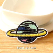 DIY Mountain Trave Embroidered Patches For Clothing Applique Iron on Patches On Clothes Space Patch Traveler Badges Stripes