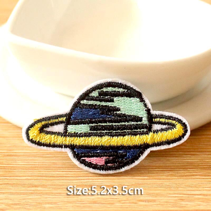 DIY Mountain Trave Embroidered Patches For Clothing Applique Iron on Patches On Clothes Space Patch Traveler Badges Stripes