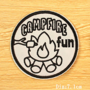 DIY Mountain Trave Embroidered Patches For Clothing Applique Iron on Patches On Clothes Space Patch Traveler Badges Stripes