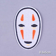 Japan Anime Cartoon Patches On Clothes Skull Heart Iron on Embroidered Patches For Clothing DIY Hippie Stripe Applique Badge diy