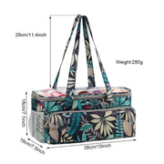 2020 Yarn Storage Bag With Maple Leaves Knitting Tote Bag Orange Square Bag for Thread Wool Yarn Crochet Hooks Knitting Needles