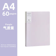 JIANWU A4 Morandi file bag 100 pages Data book Large capacity file folder  portfolio Office stationery