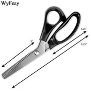 23.5cm Pinking Shears Handled Professional Stainless Steel Dressmaking Sewing Craft Scissors Zig Zag Fabric Decorative Edge Tool
