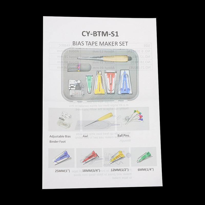 Machine Tools Binding Sew Multifunction Sewing Bias Tape Maker Set DIY Patchwork Quilting Tool