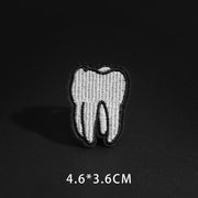 Fine Wolf Leopard Spider Web Patches Black Animal Pokers Rose Wolf Cat Appliques Iron On Bullet Tooth Clothes Jeans Badges