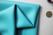 Pure Coloured Litchi Pattern PU Leather Fabric Small Pebbled Faux Artificial Synthetic PU Leather Fabric DIY Sewing Bag Material
