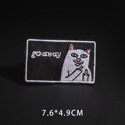 Fine Wolf Leopard Spider Web Patches Black Animal Pokers Rose Wolf Cat Appliques Iron On Bullet Tooth Clothes Jeans Badges