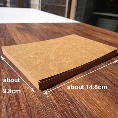 10pcs Blank Kraft Paper Card Sketch Drawing Gift Cards Bookmarks Vintage DIY Graffiti Painted Kraft Paper Postcards 14.8x9.8cm
