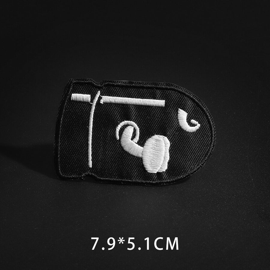 Fine Wolf Leopard Spider Web Patches Black Animal Pokers Rose Wolf Cat Appliques Iron On Bullet Tooth Clothes Jeans Badges