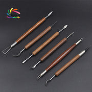 6 PCS/Set Pottery Ceramics Tools Polymer Clay Modeling Tool Wax Carving Sculpt Tools Set