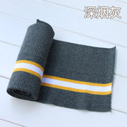 Buulqo 80cm Yarn Dyed Stripes Stretch Cuff DIY Cotton Knitted Fabric For Neckline Hem, Winter Jacket,Clothing Accessories Collar
