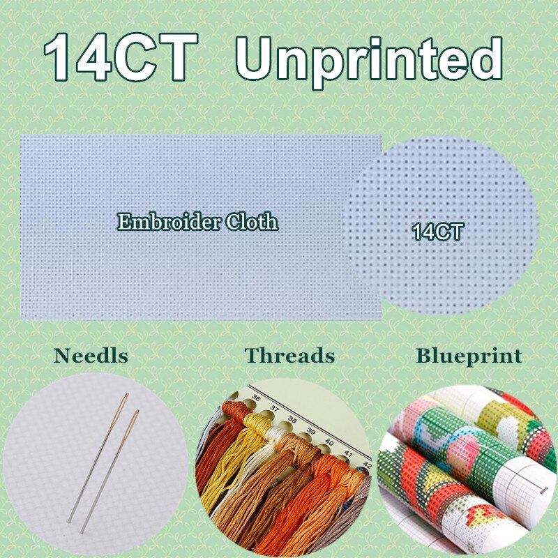 Embroidery Counted Cross Stitch Kits Needlework - Crafts 14 ct Color DIY Arts Handmade Decor - Six Princesses