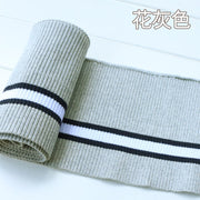 Buulqo 80cm Yarn Dyed Stripes Stretch Cuff DIY Cotton Knitted Fabric For Neckline Hem, Winter Jacket,Clothing Accessories Collar