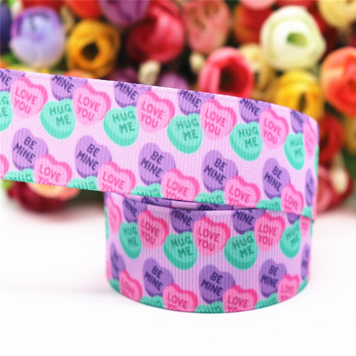 10 Yards Grosgrain Ribbon Geometric Printed Ribbon 1" 25MM For Hair Bows DIY Crafts Handmade Accessories M19040702