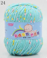 High Quality Baby Cotton Cashmere Yarn For Hand Knitting Crochet Worsted Wool Thread Colorful Eco-dyed Needlework