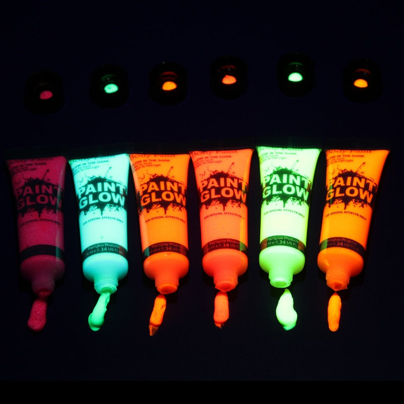 5 pcs Body Art Paint Neon Fluorescent Party Festival Halloween Cosplay Makeup Kids Face Paint UV Glow Painting
