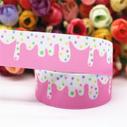 10 Yards Grosgrain Ribbon Geometric Printed Ribbon 1" 25MM For Hair Bows DIY Crafts Handmade Accessories M19040702