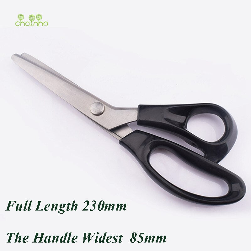 Chainho,Tailor Scissors with Round &amp; TriangleTooth,Sewing Scissor with Zigzag Shape for DIY Sewing,Shears for Fabric or Leather