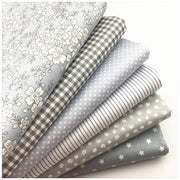 Syunss,New Gray Floral Printed Cotton Fabric DIY Tissue Patchwork Telas Sewing Baby Toy Bedding Quilting Tecido Tilda The Cloth