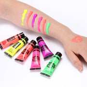 5 pcs Body Art Paint Neon Fluorescent Party Festival Halloween Cosplay Makeup Kids Face Paint UV Glow Painting