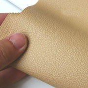 Pure Coloured Litchi Pattern PU Leather Fabric Small Pebbled Faux Artificial Synthetic PU Leather Fabric DIY Sewing Bag Material