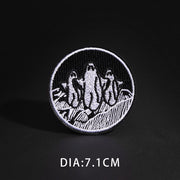 Fine Wolf Leopard Spider Web Patches Black Animal Pokers Rose Wolf Cat Appliques Iron On Bullet Tooth Clothes Jeans Badges