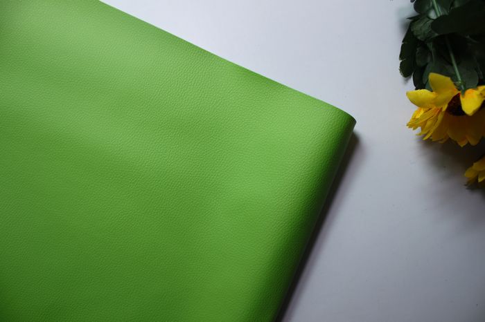 Pure Coloured Litchi Pattern PU Leather Fabric Small Pebbled Faux Artificial Synthetic PU Leather Fabric DIY Sewing Bag Material