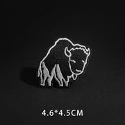 Fine Wolf Leopard Spider Web Patches Black Animal Pokers Rose Wolf Cat Appliques Iron On Bullet Tooth Clothes Jeans Badges