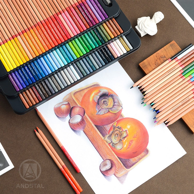 Andstal Marco Renoir 12/24/48/72/100/120 Colour Pencils Set Lapis De Cor Drawing Pencil Sketch Colored Pencils Art Supplies