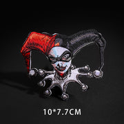 Fine Wolf Leopard Spider Web Patches Black Animal Pokers Rose Wolf Cat Appliques Iron On Bullet Tooth Clothes Jeans Badges