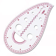 4Pcs Sewing Ruler Set Pattern Design Metric Ruler French Curve Pattern Grading Drawing Rules Paddle Whee Tailor Measuring Kit