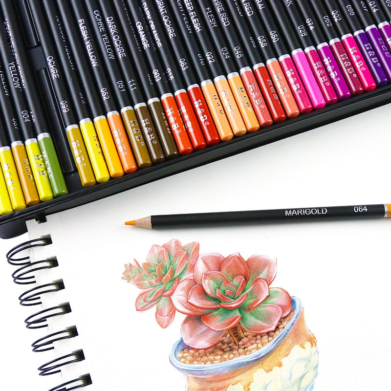 120 Colors Professional Oil Color Pencils Set Sketch Pencil Non-Toxic Wood Soft Bright Color Pencil Artist Paint School Supplies