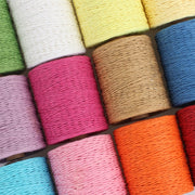 1Roll=280M Natural Raffia Straw Yarn For Summer Hand Knit Crochet Hat HandBag Cushion Baskets Knitting Material Colorful Threads