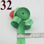 25mm(1&quot;) satin bright ironed single fold polyester bias binding tape table cloth garment quilt craft sewing accessories