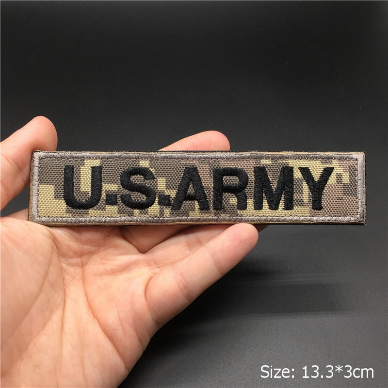 3D Tactical Badge Military Patches for Clothing Blood Type US Army Stripes on Clothes Backpack Applique Spain Flag Embroidered