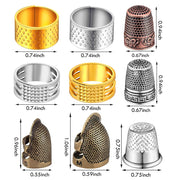 1PC Sewing Thimble Finger Protector Adjustable Thimble Metal Shield Protector for Needlework Craft DIY Embroidery Sewing Tools