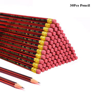 30/50/100Pcs /Lot Sketch Pencil Wooden Lead Pencils HB Pencil With Eraser Children Drawing Pencil School Writing Stationery